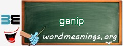 WordMeaning blackboard for genip